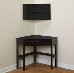 Corner desk w/ wall organizer