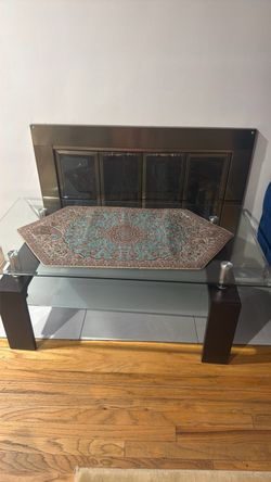 Glass coffee table