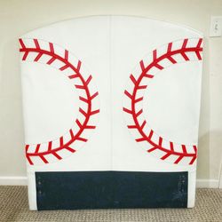Really Cute Twin Baseball Headboard For Kids Bedroom!  Only $50!