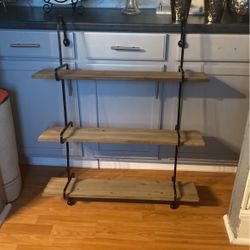 Three Shelf Iron & Wood.