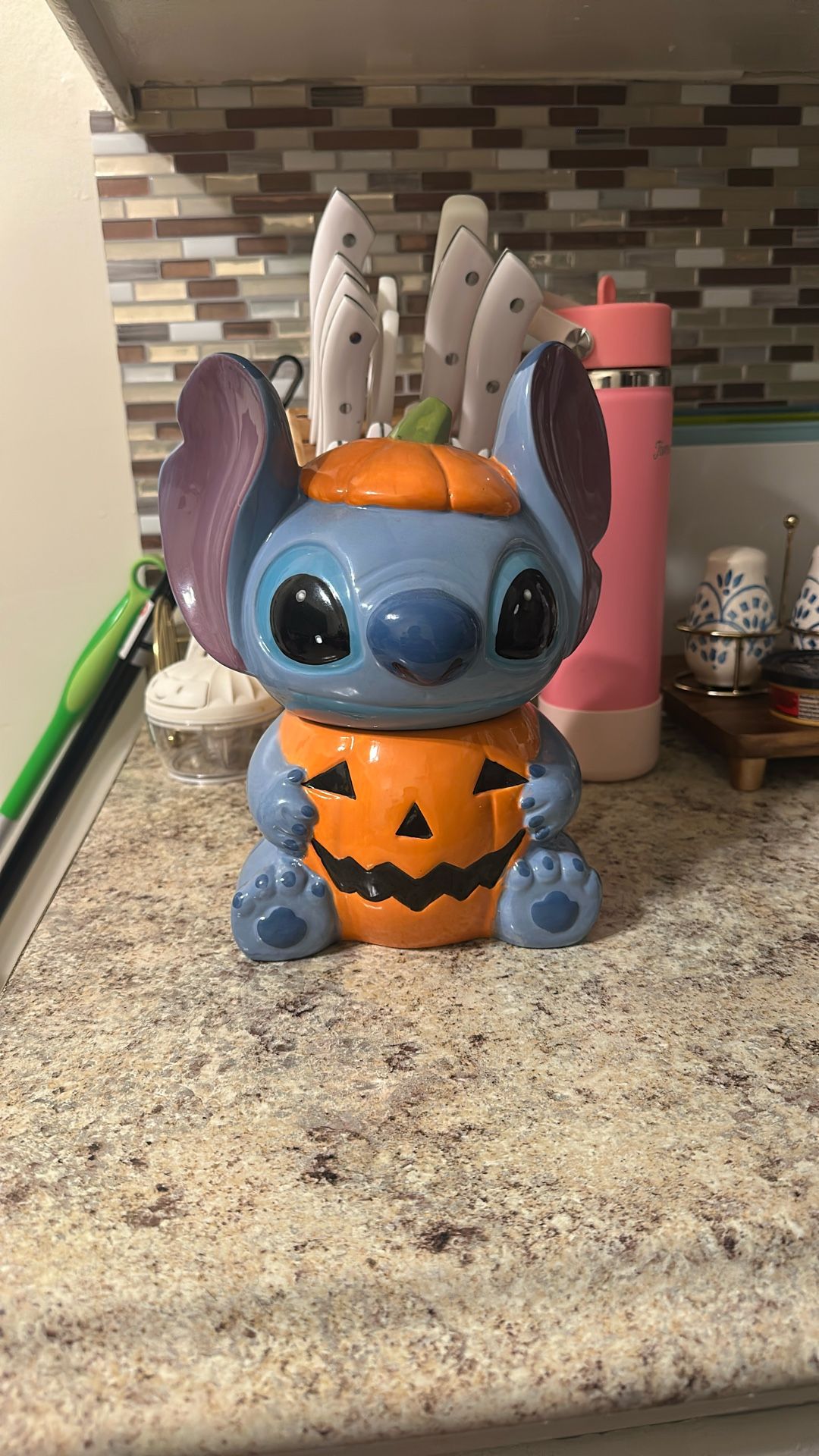 Stitch Pumpkin Cookie jar