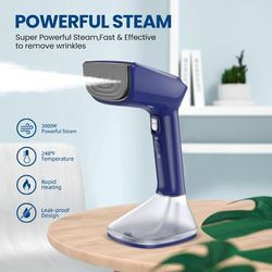 Steamer for Clothes, Handheld Steamer with Wet&Dry Ironing Modes, 20 Sec Fast Heat-up, 3000W Detachable Water Tank with Heat-Resistant Gloves, Perfect
