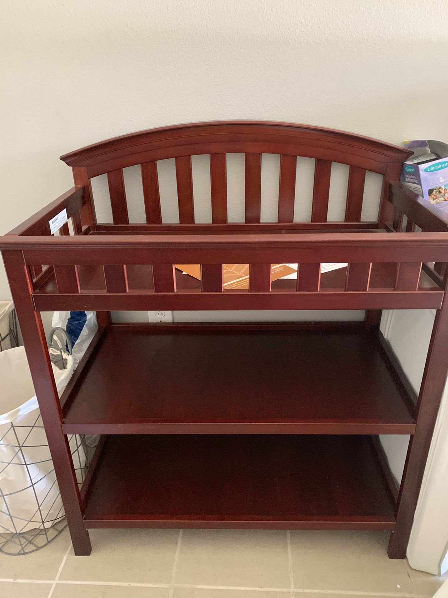 New changing table. Is assemble and ready to use.