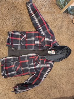 Dickies "A legend in Work Wear" Hooded plaid jacket
