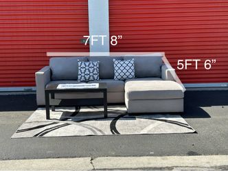 Living spaces sectional with reversible chaise