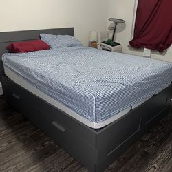 bed frame with storage and headboard