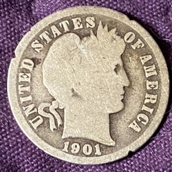 1901  O  Barber Dime