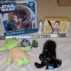 Lot of Star wars things.
