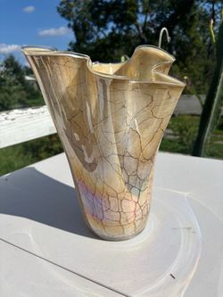 Iridescent Handkerchief Vase