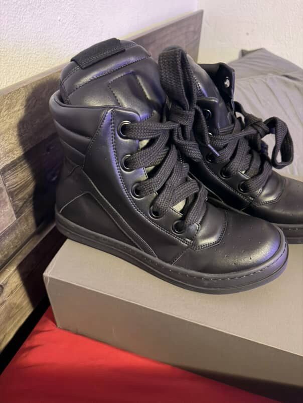 black rick owens geobaskets