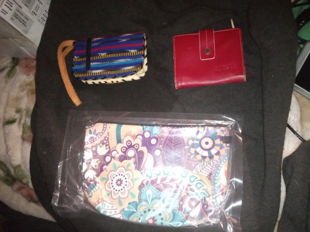 Two Wallets And Small Purse For Woman 