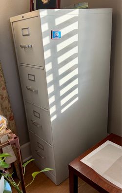Heavy-Duty 4-Drawer Metal Filing Cabinet – $45
