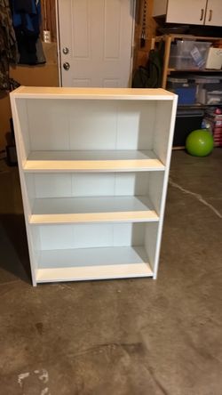 White bookshelf