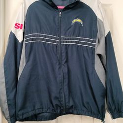 Chargers NFL Zip Up Jacket Size L