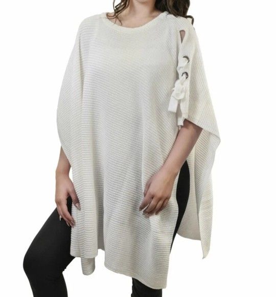 Ivory Poncho One Size