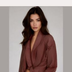 Vintage 80s Burgundy Leather Crop Jacket Retro 1980s Padded Shoulder Sz M