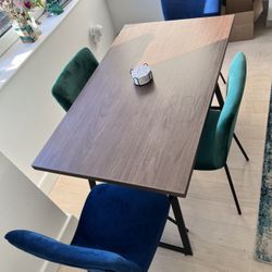 Kitchen Table With Suede Chairs