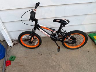 Mongoose Mutant 16" BMX Boys Bike Ages 3-5, Black & Orange -