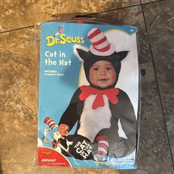 Baby Infant Dr Seuss Cat In The Hat Costume Halloween
