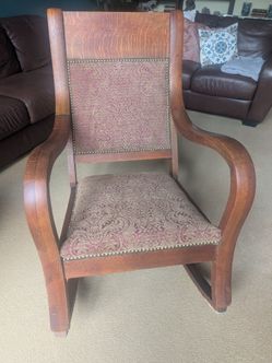 Antique Mission Oak Rocking Chair - Arts & Crafts Era