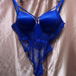 Brand New With Tags Victoria’s Secret Royal Blue Bodysuit Lingerie