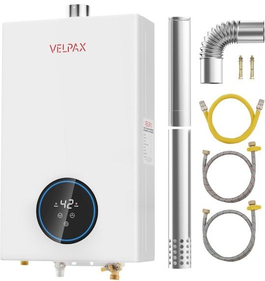 Propane Tankless Water Heater, 4.74GPM 18L Indoor,Constant Propane Water Heater,Instant Hot Propane Gas Water Heater with Fahrenheit Digital Display,M