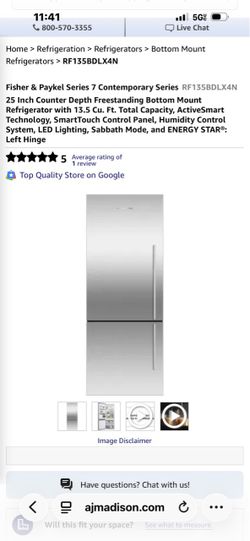 Fisher & Paykel RF135BDLX4N Bottom Mount Refrigerator