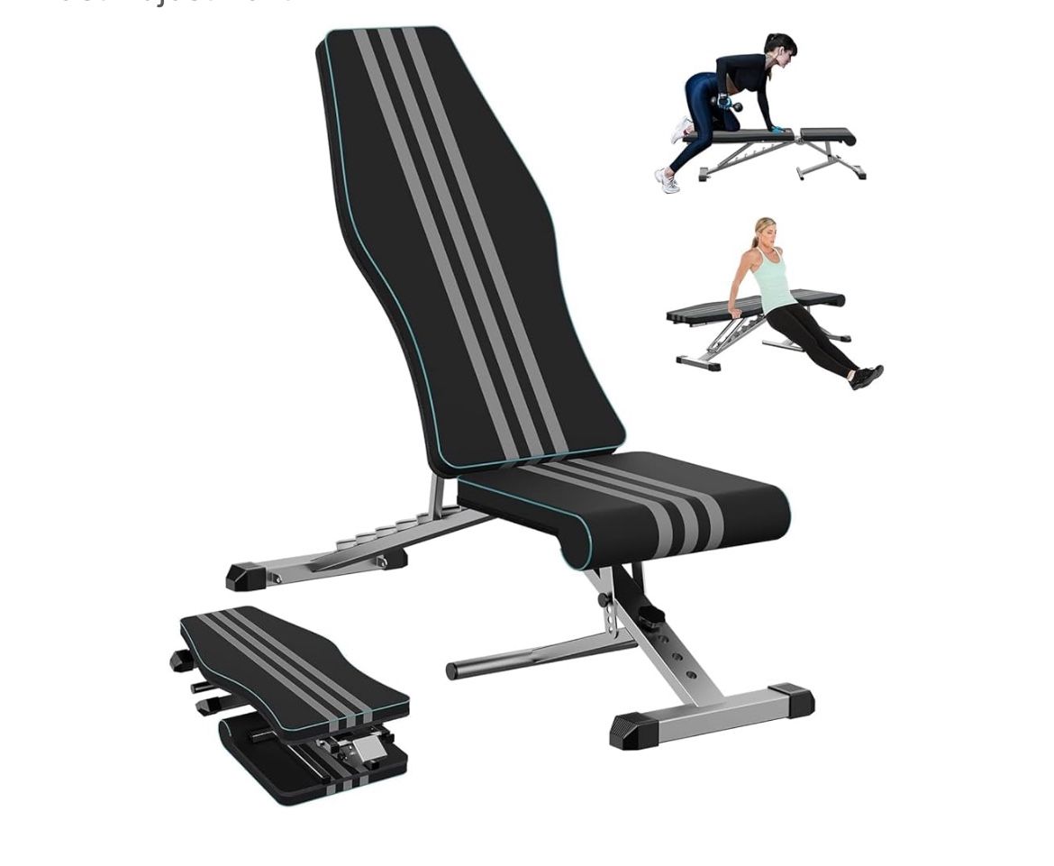 Victick Adjustable Weight Bench for Full Body Workout, Foldable Bench Press Bench of Home Gym Strength Training, Incline Decline Flat Utility Workout