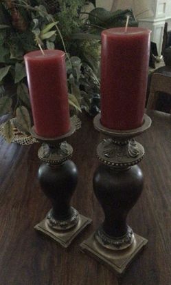 Pillar Candle Holders With Candles