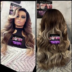 Human Hair Blended Lace Front Wig 