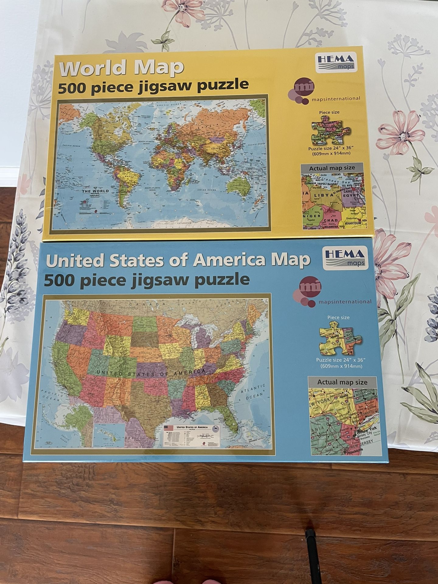 jigsaw Puzzle 500 Piece Map Set (2)