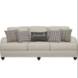 Two Sets Of Light Grey Sofa