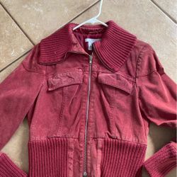 Rose Colored Zip Up Jacket