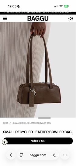 Baggu leather small bowler bag