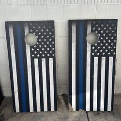 Cornhole boards with lights