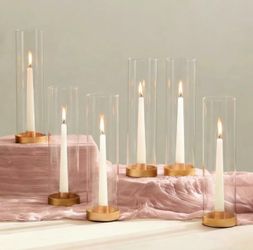 Hurricane Glass Candle Holders