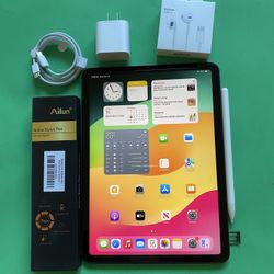 Apple IPad Air 4th Generation (10.9” Liquid Retina/ 2020 Model) 64GB Wifi +Cellular (AT&T/T-mobile / Verizon etc) with keyboard, pen & Accessories 