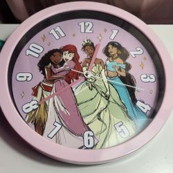 Princess Clock 10x10 Inches