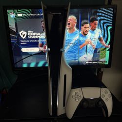 PS5 Slim With Games Installed Almost New Console Disc And Digital 1TB