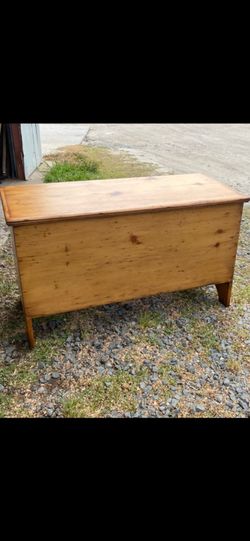 Antique pine blanket chest