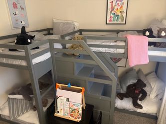 L shaped bunk beds