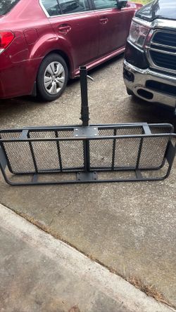 Trailer hitch basket rack