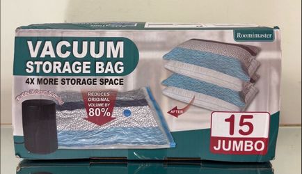 15pcs jumbo vacuum seal bags with electric pump set, new