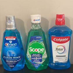 Colgate  crest total mouthwash 3×$10