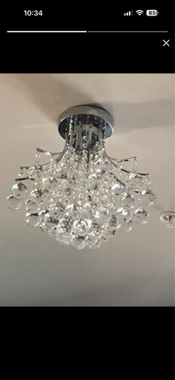Chrome Finish Crystal Chandelier