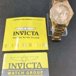 Invicta Women Watch Rose Gold Face