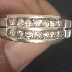 Mens Diamond White Ring