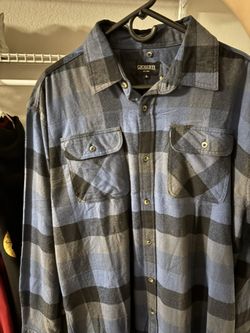 Blue And Black Button Up