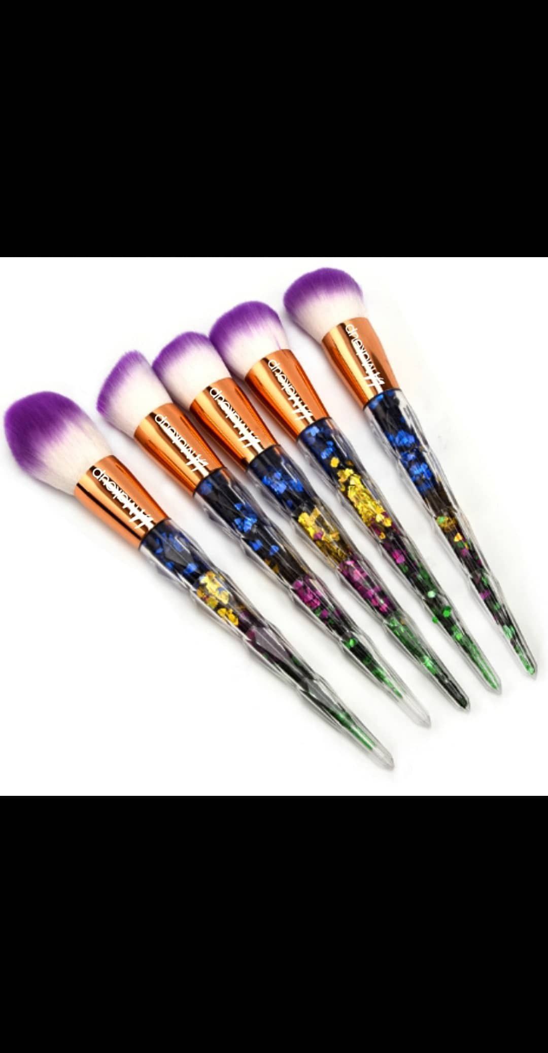 4pcs glitter makeup brush set