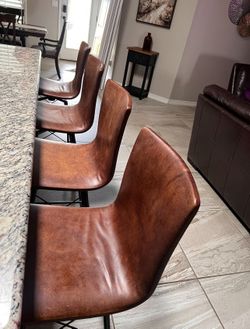 High rotable  Leather Stools